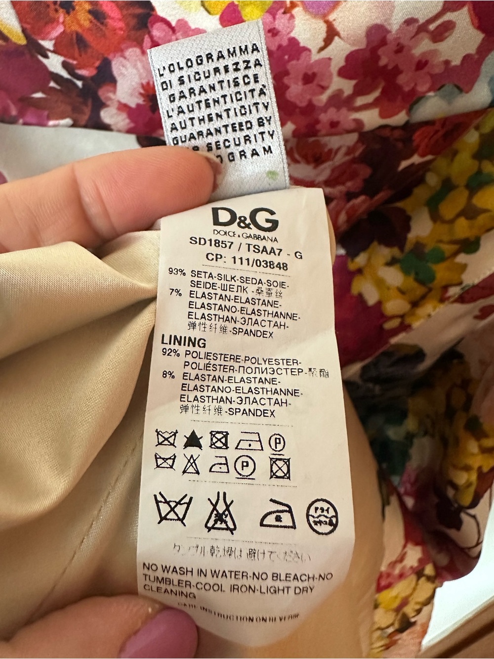 Dolce & Gabbana D&G Silk Bodycon Floral Dress Size 44 - Picture 9 of 14